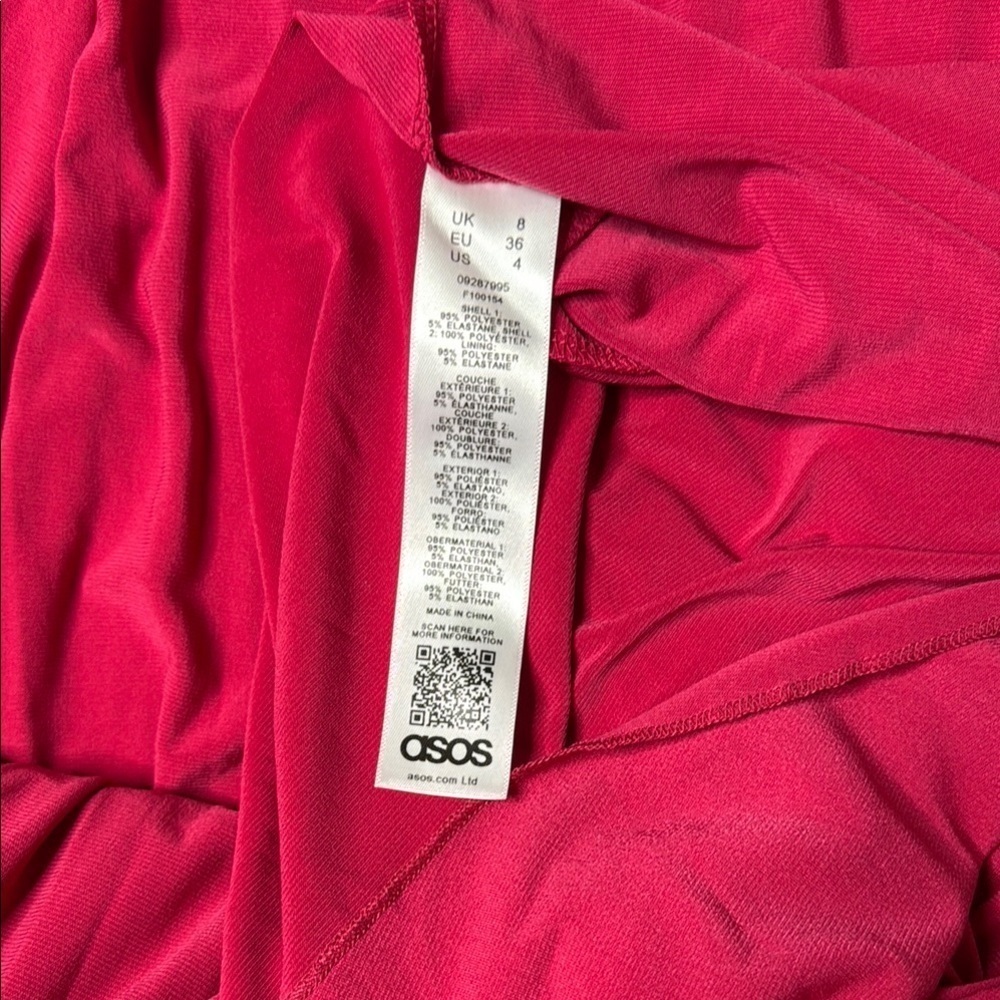 Elegant Pink - Cherry Red Evening Gown - Picture 10 of 10